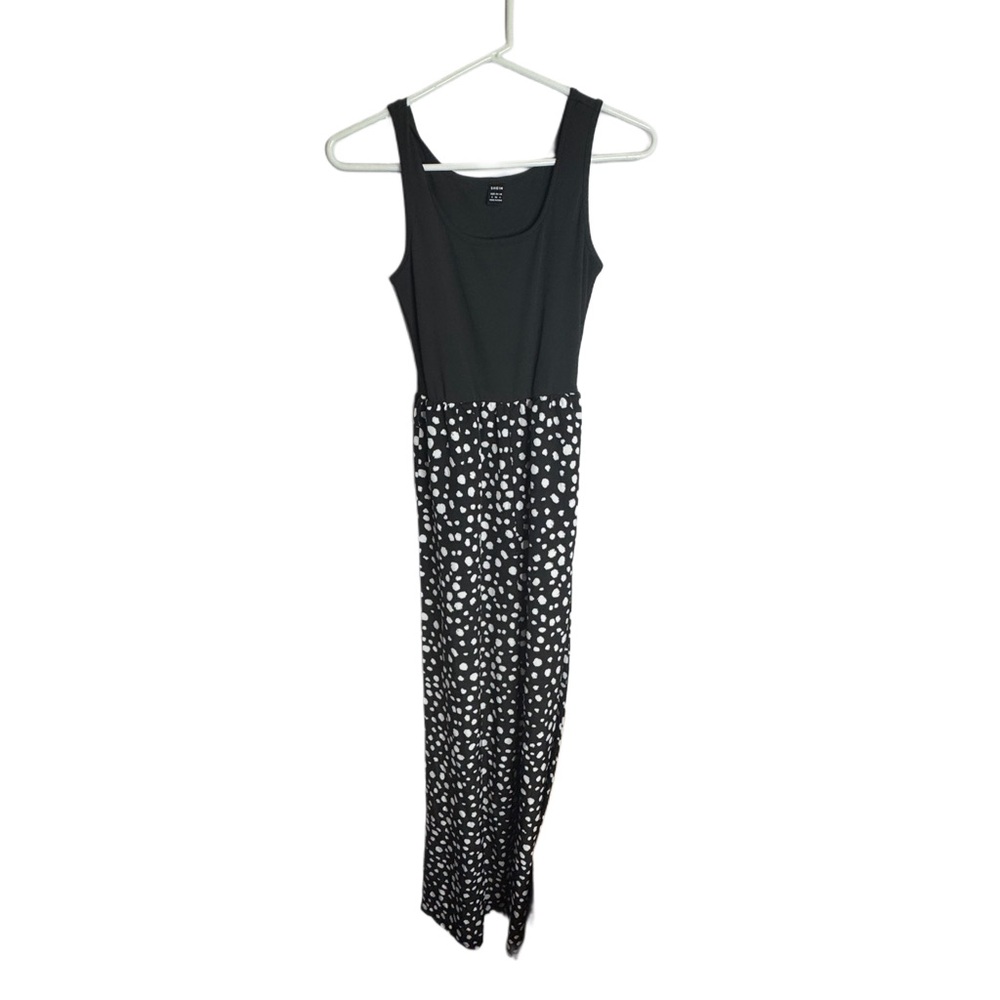 SHEIN Black and White Polka Dot Jumpsuit